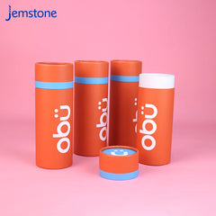 Custom logo Printed Eco Cardboard Cosmetic Essential Oil Bottle Skincare Cylinder Packaging Food Tea Coffee Kraft Paper Tube