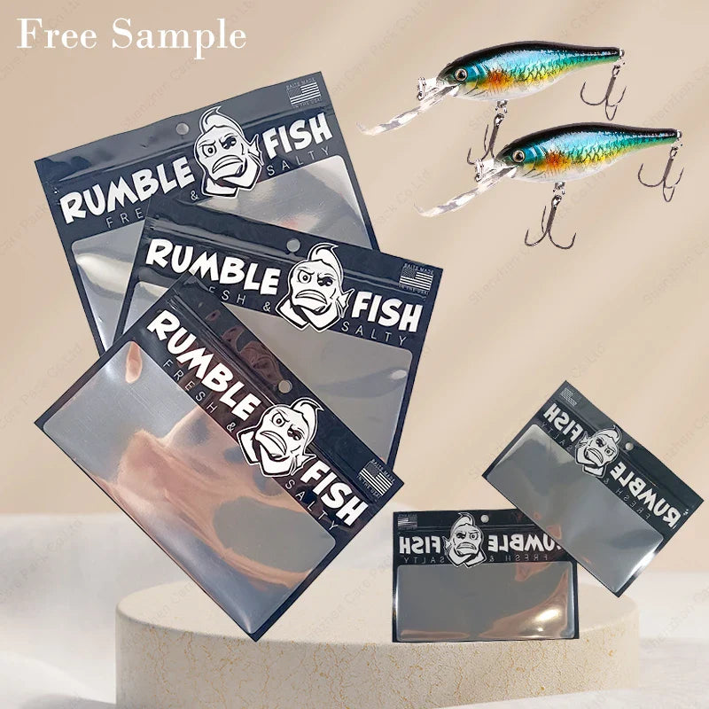 Fish Lure Bag Hermetic Bag for Fishing Lures Soft Worm Fish Hook Packaging Bag With Hanging Hole