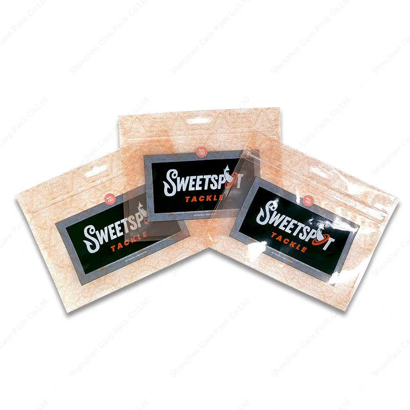 Fish Lure Bag Hermetic Bag for Fishing Lures Soft Worm Fish Hook Packaging Bag With Hanging Hole