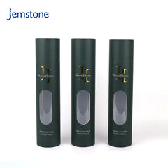 Custom Recyclable Round Luxury Hair Extension Paper Tube Packaging Box Kraft Cardboard Cosmetic Cylinder Packaging with Window