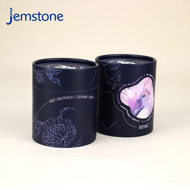 Custom Logo Eco-friendly Luxury Kraft Cardboard Food Tea Coffee Candle Cylinder Box Packaging Cosmetic Perfume Bottle Paper Tube