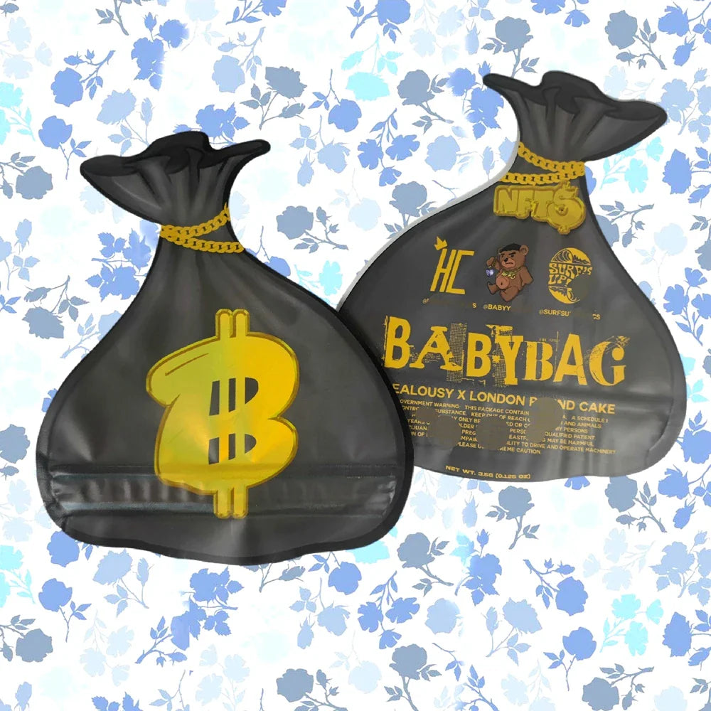 Custom 3.5g Bag Edible Packaging Gummy Snow Ball Special Irregular Flower Smell Proof Cr Pouch Snocap Snow Caps Shape Mylar Bags