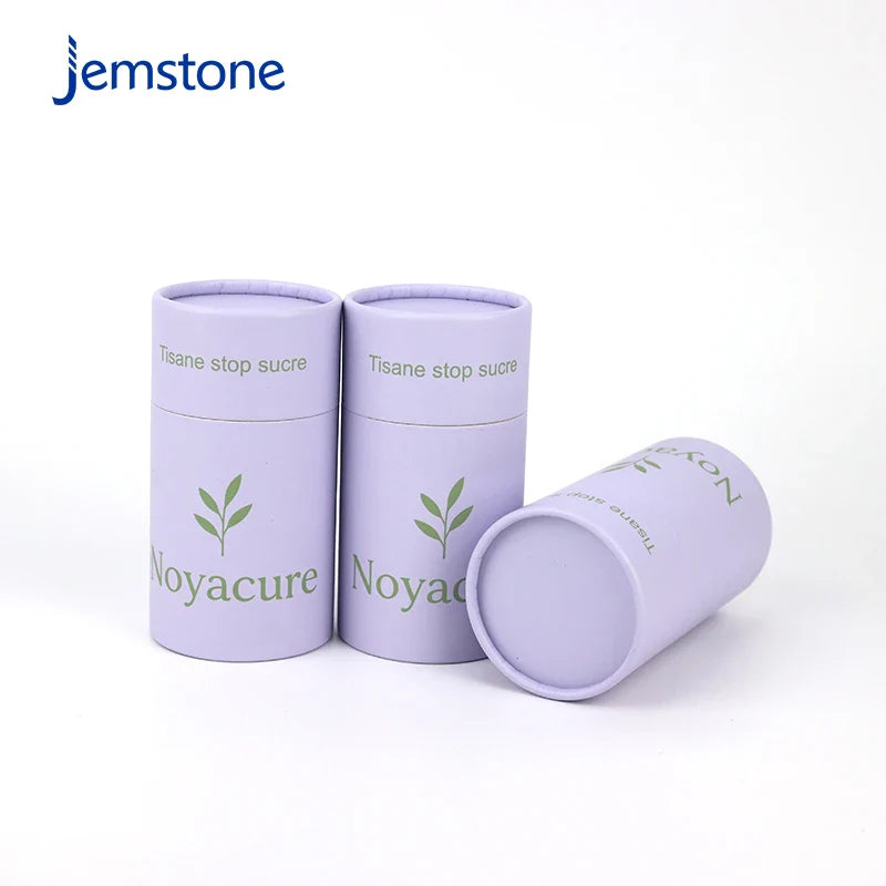 Custom Printed Bio-Degradable Kraft Paper Tube for Tea & Coffee Beverage Container with Logos Cardboard Cylinder Packaging