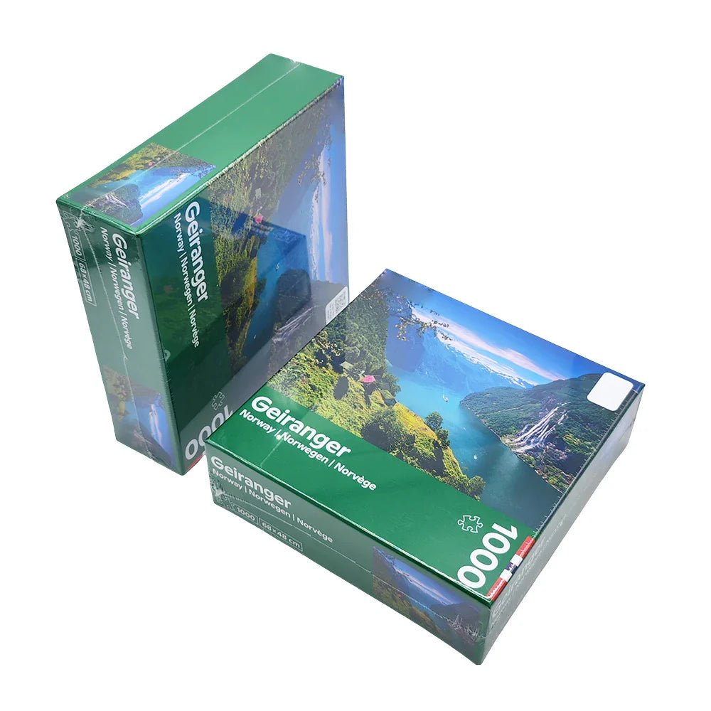 Free Sample Custom Design Adult Puzzle Games Manufacturer 1000 Pieces Jigsaw Puzzle for Kids