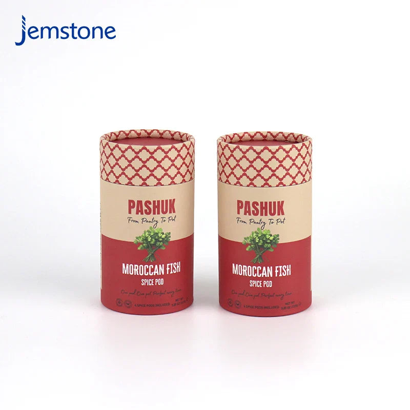 Factory Custom Eco-Friendly Luxury Cylinder Packaging Round Cardboard Kraft Paper Tube for Tea Coffee Food Spice Powder