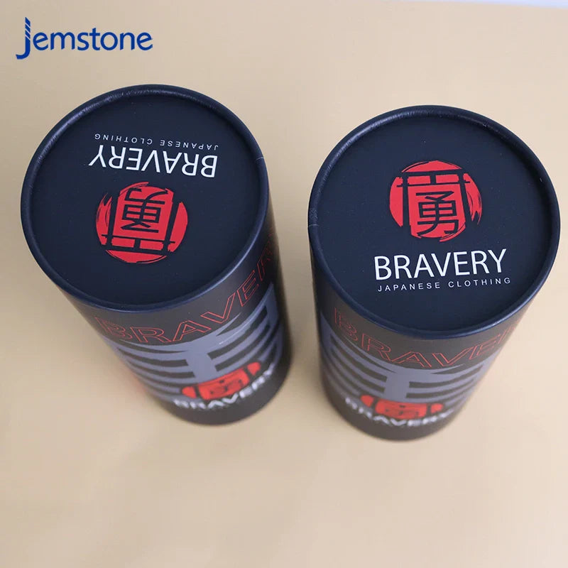 Printing Paper Tube Powder Food Safe Round Packaging Paper Cans with Easy Ring Foil Peel Off Ends Composite Material Round Shape