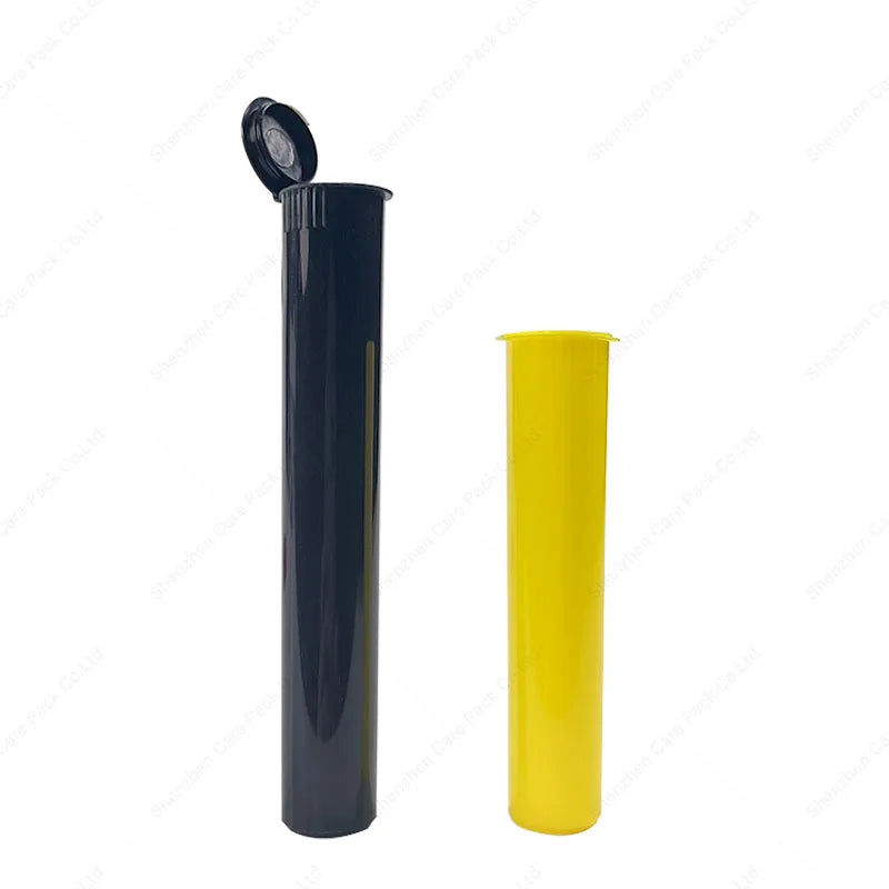 Multi-Color Child-Resistant Squeeze Pop Top Tube Clear Plastic Empty PE PP Smell Proof for Cosmetics and Medicine