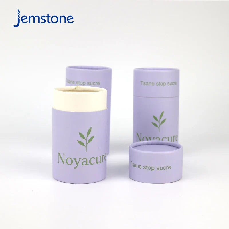 Custom Printed Bio-Degradable Kraft Paper Tube for Tea & Coffee Beverage Container with Logos Cardboard Cylinder Packaging
