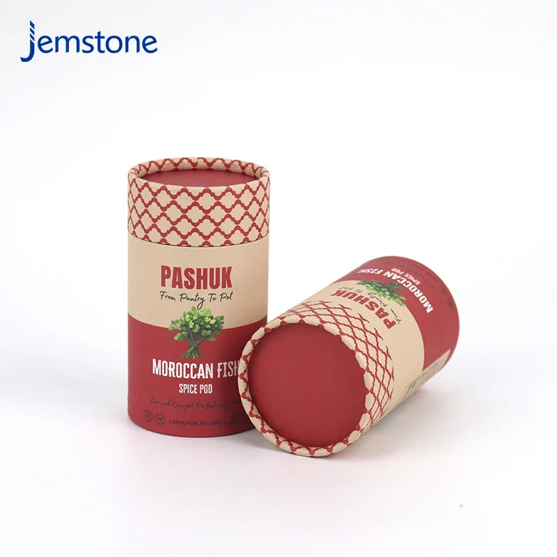 Factory Custom Eco-Friendly Luxury Cylinder Packaging Round Cardboard Kraft Paper Tube for Tea Coffee Food Spice Powder