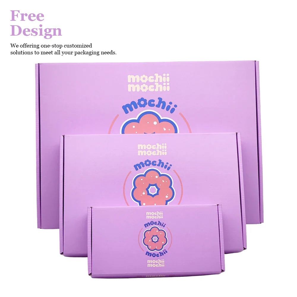 OEM Customized Flat Folding Food Packaging Box White Matt Card Coated Paper Mailing Cardboard Storage Delivery Boxes
