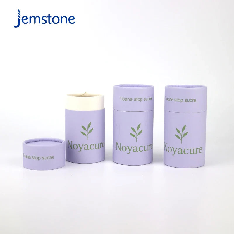 Custom Printed Bio-Degradable Kraft Paper Tube for Tea & Coffee Beverage Container with Logos Cardboard Cylinder Packaging