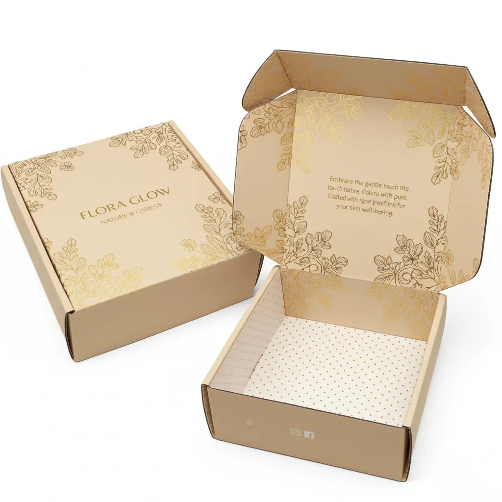 EU Custom Luxury Kraft Corrugated Mailer Subscription Cafe Bean Tea Coffee Packaging Paper Boxes for Coffee Brands