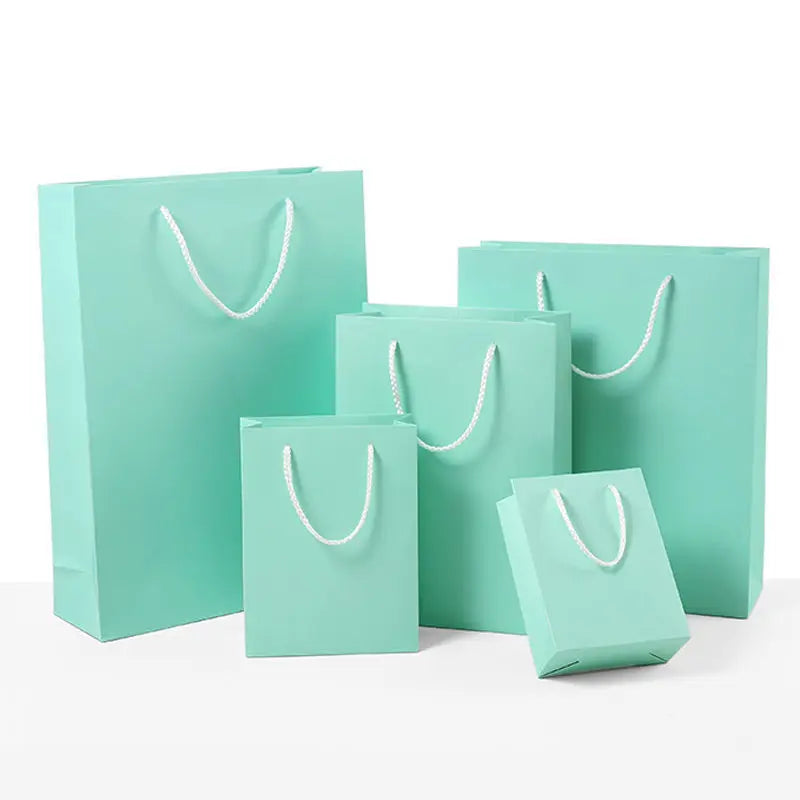 Waterproof Coated Paper Handheld Bags with Reinforced Handles - Durable for Outdoor Events, Food Packaging & Promotions