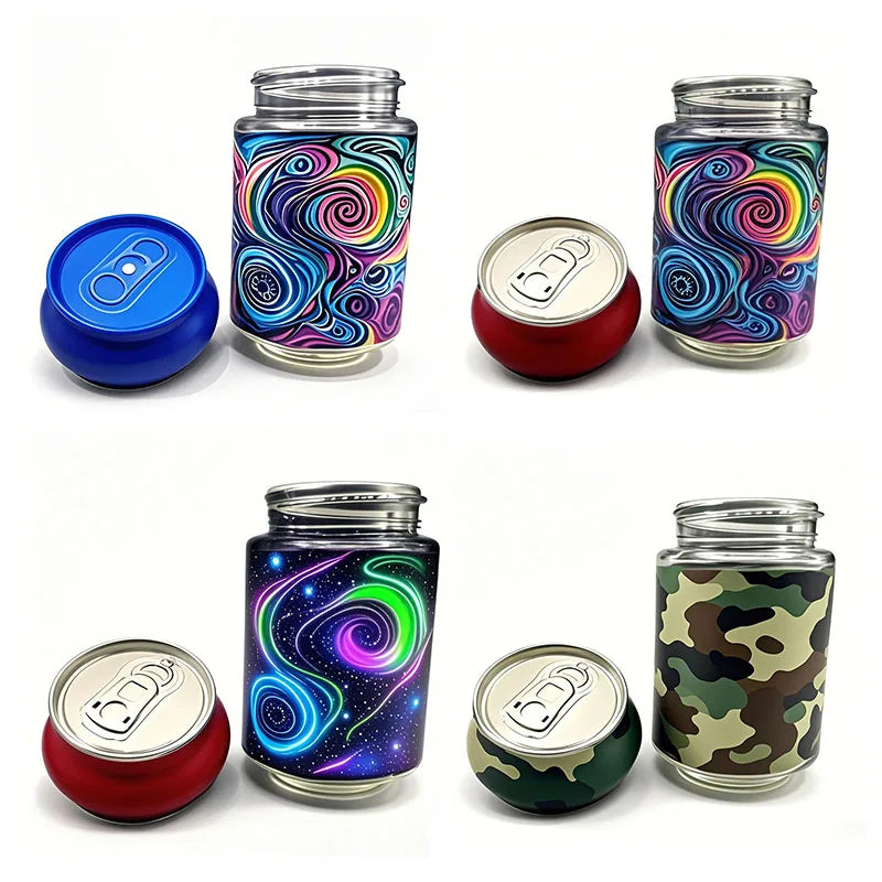 Wholesale 90ml 135ml PET Plastic Soda Cans 3.5g 7g Glass Jars for Candy Gummy Tobacco Cosmetics-for Industrial Use