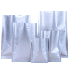 3 Sides Seal Small Flat Bag Silver Pure Aluminum Foil Reclosable Ziplock Packaging Mylar Bags for Food & Pet Food Storage