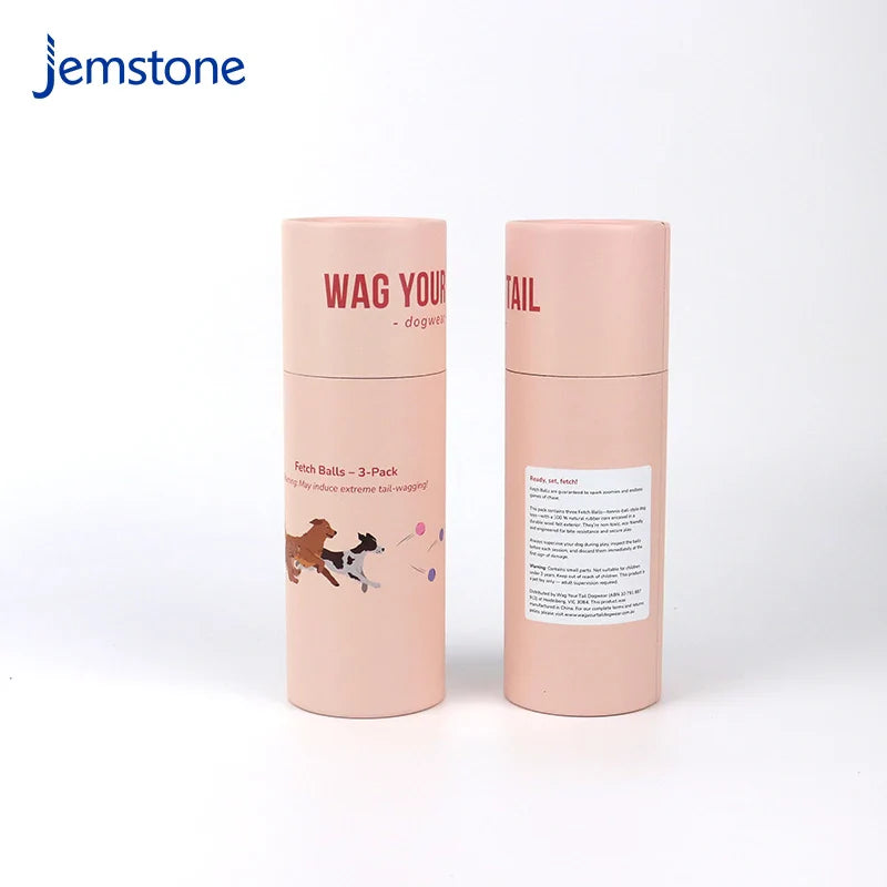 Eco-Friendly Luxury Kraft Tennis Cardboard Tube Custom Logo Dog Catch Ball Paper Cylinder Box Packaging Premium Quality Product