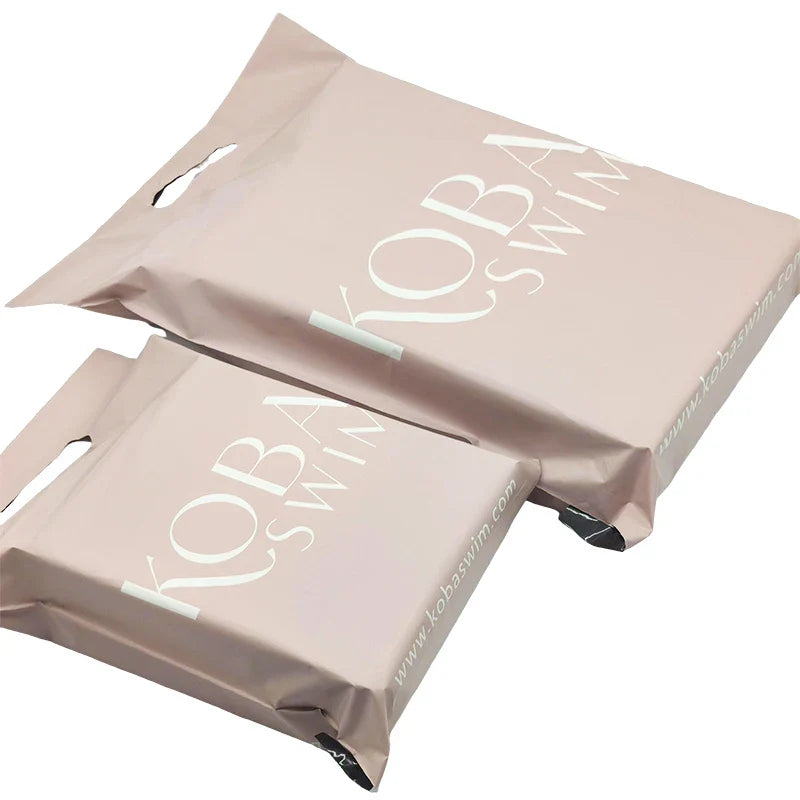 Custom Printed Eco Friendly Self Sealing Plastic Poly Mailers Mailing Bags Courier Shipping Bag With Handle for Clothing