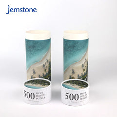 Custom Printed Eco-Friendly Kraft Cardboard Cylinder Tube Perfume Toys Jigsaw Puzzles Paper Tube Packaging