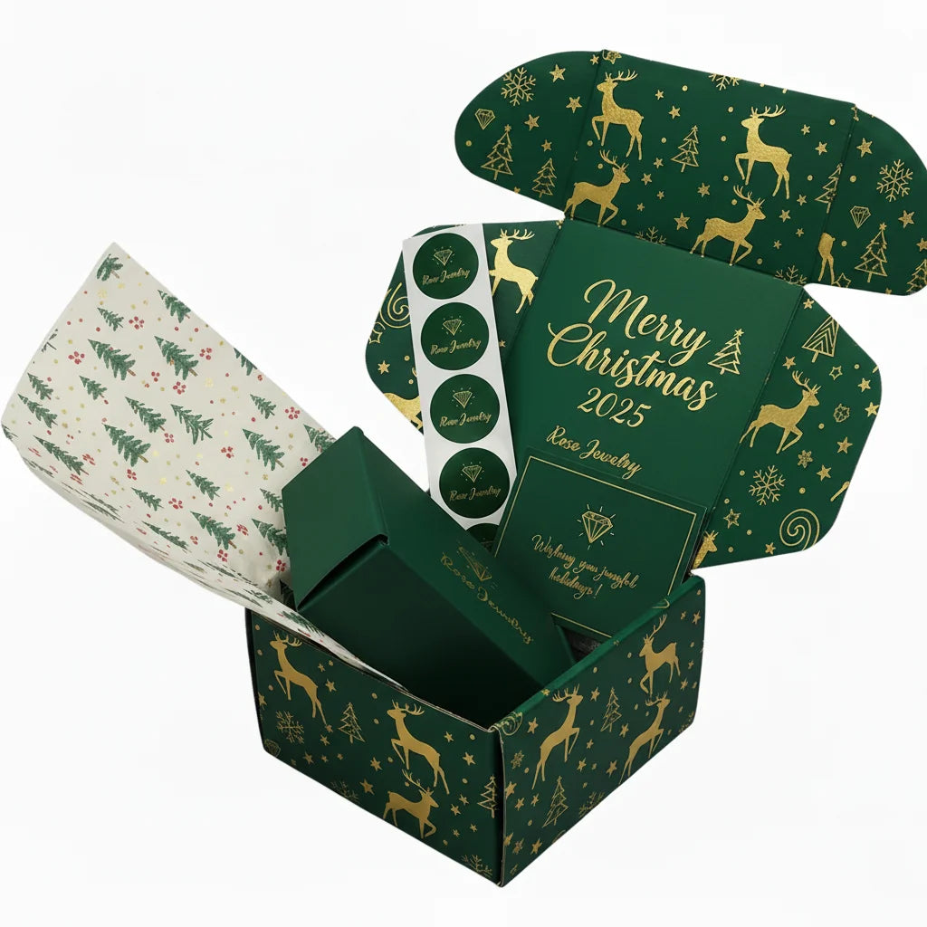 Free Sample Custom Logo Christmas Luxury Oem Corrugated Packaging Mailer Box Shipping Box Paper Box