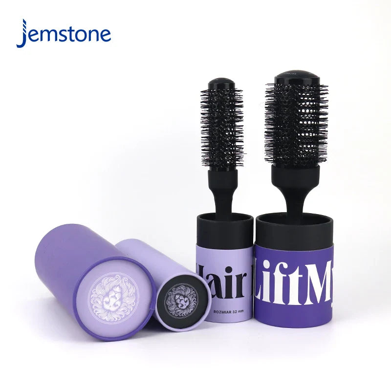 Eco-Friendly Custom Push up Paper Tube Product Cylinder Packaging Hair Curler Makeup Brush Luxury Round Kraft Cardboard Tube