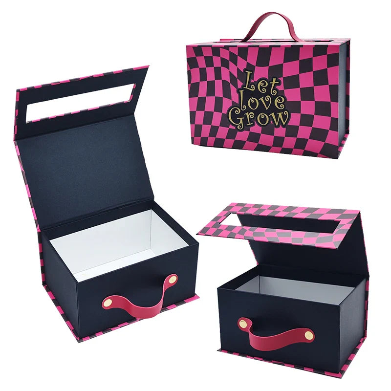Custom Luxury Black Cardboard Packing Folding Shoe Gift Box Magnetic Paper Box Packaging With Magnetic Flap Closure