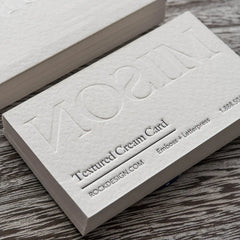 Custom Luxury Embossed Foiling Logo Black Textured Paper Cotton Business Card Gold Stamping Business Thank You Card