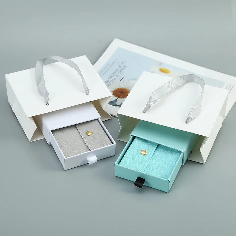 High Quality Paper Cardboard Jewelry Gift Boxes Colorful Paper Sliding Drawer Cardboard Box Drawer Box Sliding Gift
