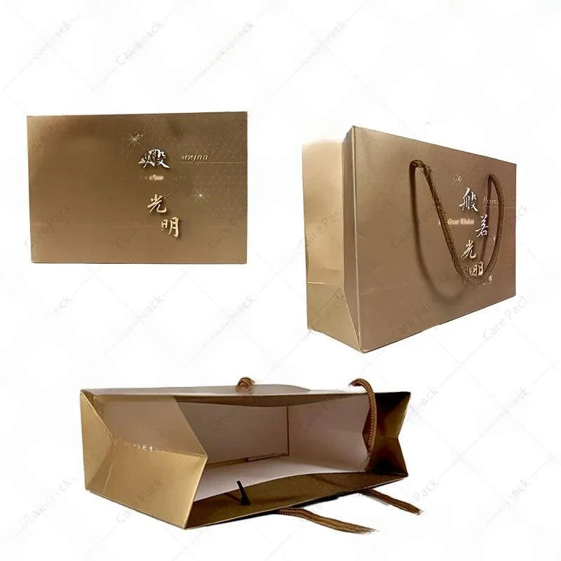 Custom Printing Cardboard Shopping Packaging Bag Recyclable Rigid Fancy Paper Apparel Carrier Bag Cardboard Paper Packaging