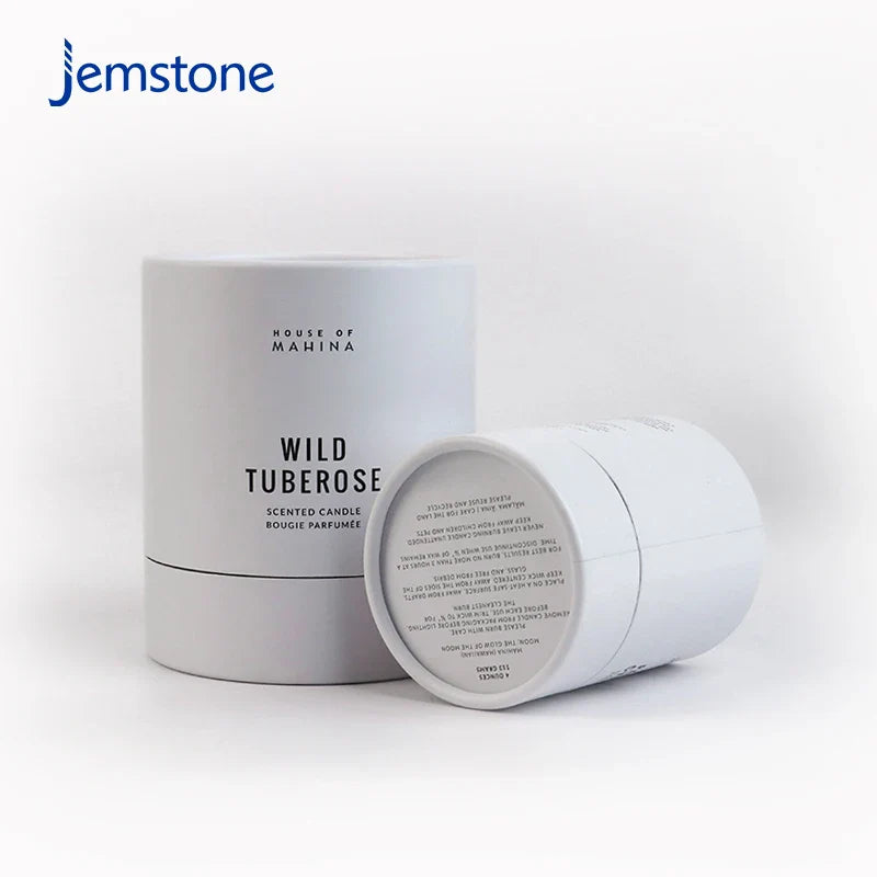 Biodegradable Scented Candle Jar Cylinder Kraft Cardboard Push up Oil & Aroma Diffuser Cosmetic Round Paper Tube Packaging