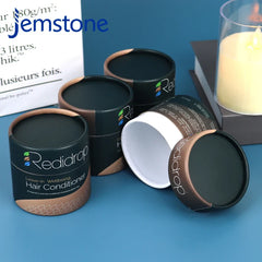 Custom Food Waterproof Bottles   Container White Round Product  Paper Tube Box Sealing Paper Tube Packaging