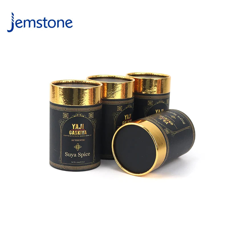 Custom Luxury Food Perfume Bottle Box Cylinder Coffee Tea Candle Paper Tube Kraft Cardboard Tube Spice Powder Packaging