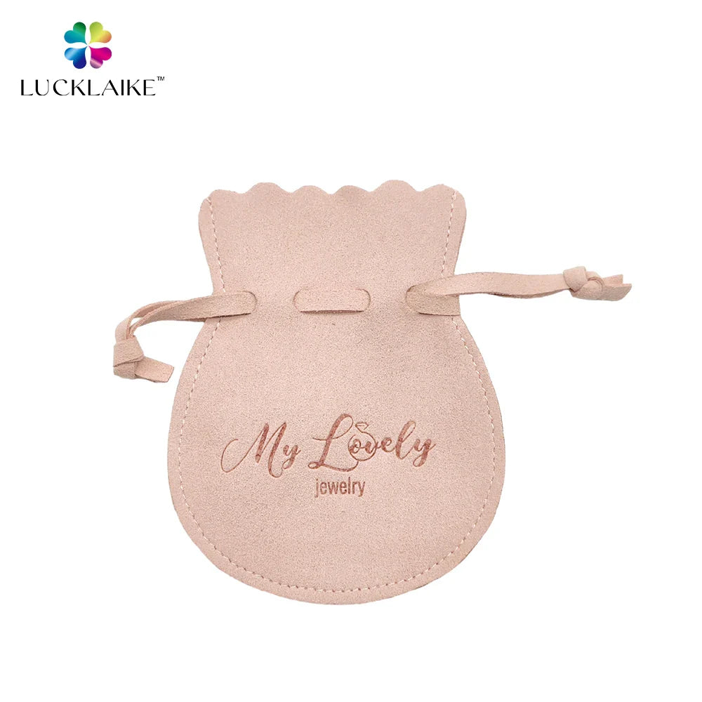 Custom Microfiber Velvet Jewelry Pouches Flannel Jewellery Envelope Bag Packaging With Logo for Coins Necklace Bracelet Earrings