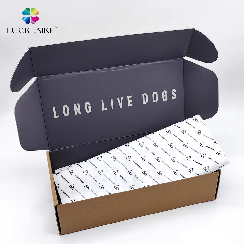 Customized Unique Anti-scratch Film Design Matte Black Shipping Packing Box Corrugated Paper Boxes With Paper Card Insert