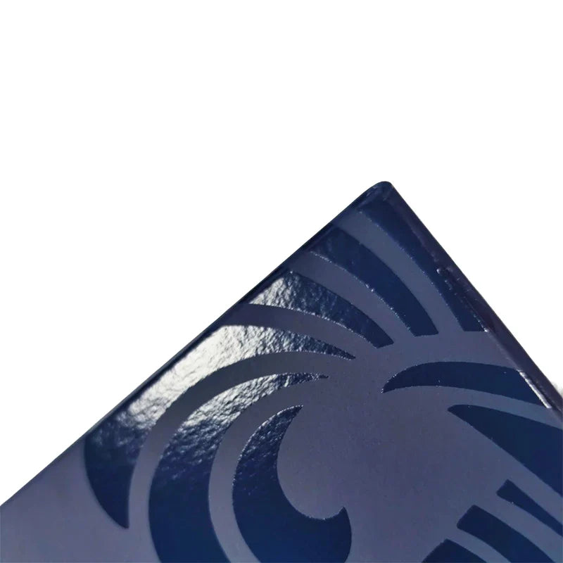 Customised UV Printing Deep Blue Hard Rigid Paper Cardboard Packaging Lid and Base Men Wallets Carteras Gift Boxes for Present