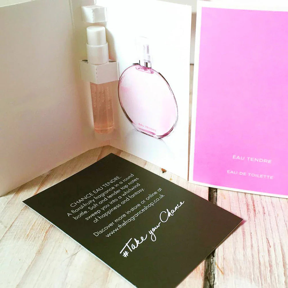 Custom Business Logo Printed Perfume Sample Packaging Card Perfume Tester Cards Spray 1ml 2ml Bottles and Cards for Perfume