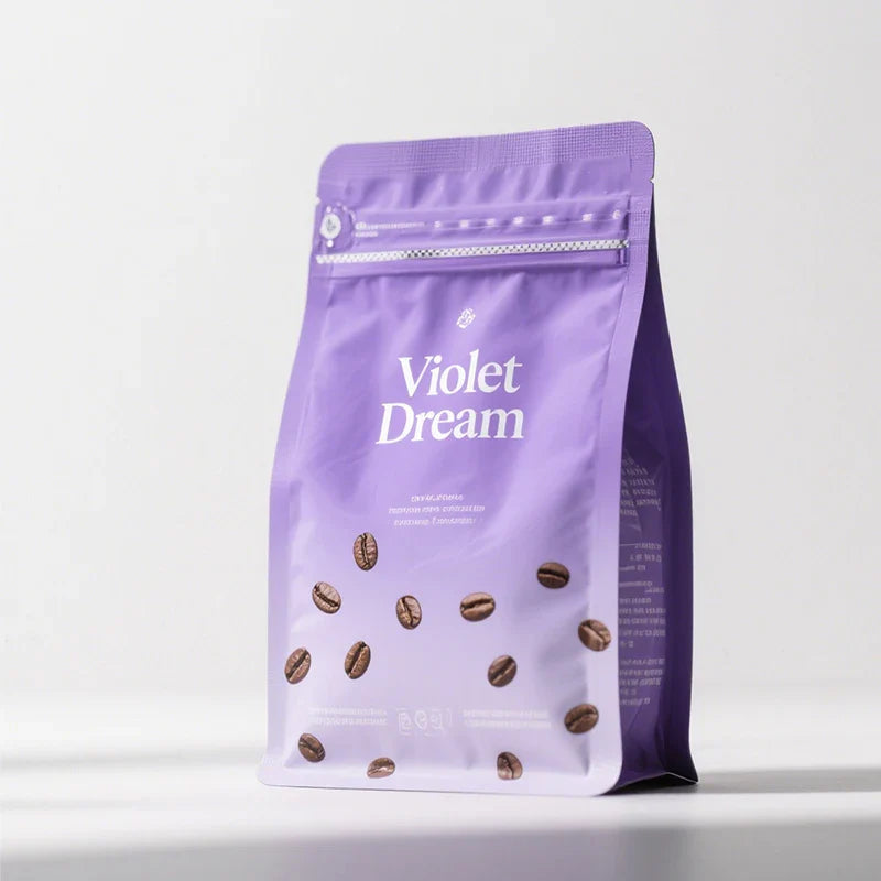 Heat Seal 100g Reusable Foil Materials Affordable Plastic Flat Bottom Bags With Valve and T-zipper