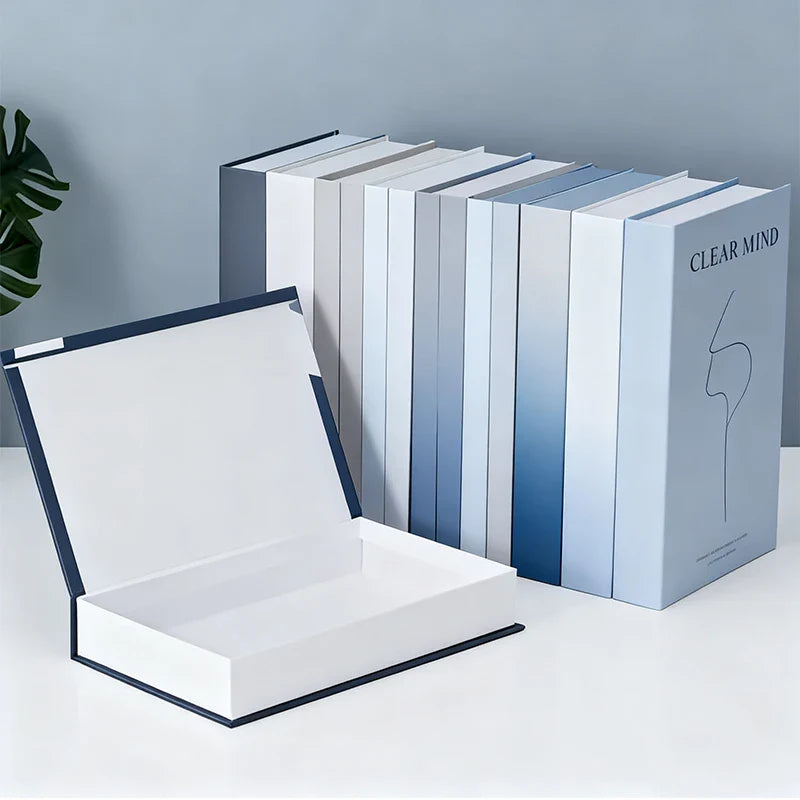 Paper Cardboard Book Shape Faux Books for Decoration Hollow Rigid Gift Coffee Table Bookshelf Decor Hard Rigid Box