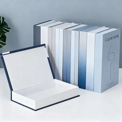 Paper Cardboard Book Shape Faux Books for Decoration Hollow Rigid Gift Coffee Table Bookshelf Decor Hard Rigid Box