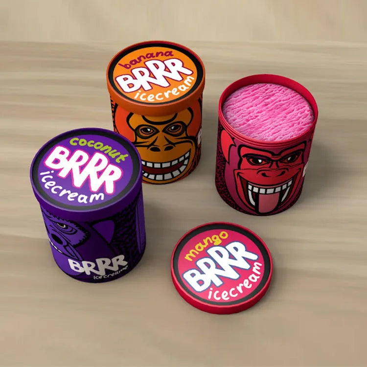 Custom Size Kraft Round Paper Tube Packaging Ice Cream Ice Lolly Paper Tube