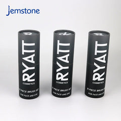 Eco-Friendly Custom logo Black Kraft Cardboard Food Tea Coffee Tube Packaging Cosmetic Perfume Essential Oil Bottle Paper Tube