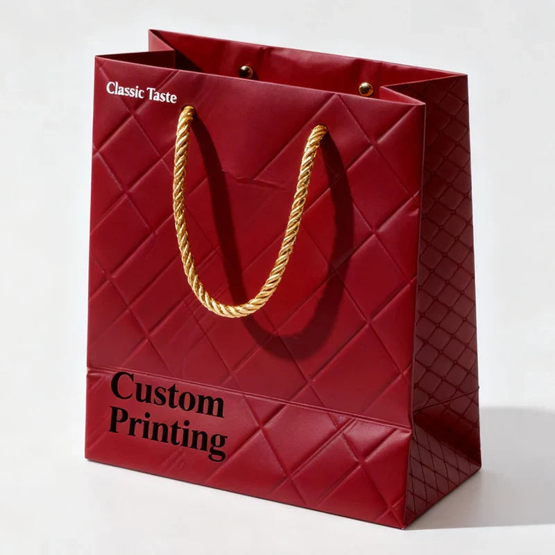 High Quality Kraft Paper Gift Clothing Boutique Recyclable Shopping Carry Carrier Bags With Twist Handles