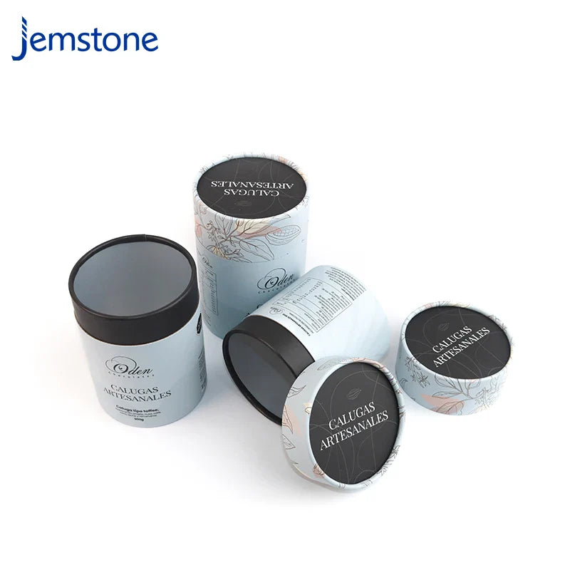 Factory Custom Design Eco-Friendly Food Paper Tube Chocolate Candy Cardboard Tube Coffee Tea Kraft Cylinder Box Packaging