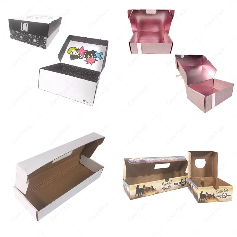 Glossy Corrugated Custom Clothing Reusable Printing Eco-friendly Clothes Apparel Paper Wig Die Cut Shipping Mailer Box