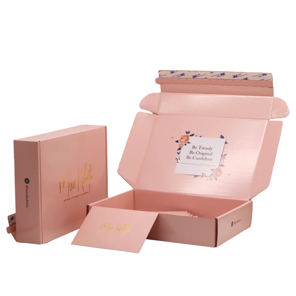 Customizable Corrugated Packaging Cosmetic Clothing Custom Logo Packaging Shoes Box for Mailer Shipping Carton Box with Handle