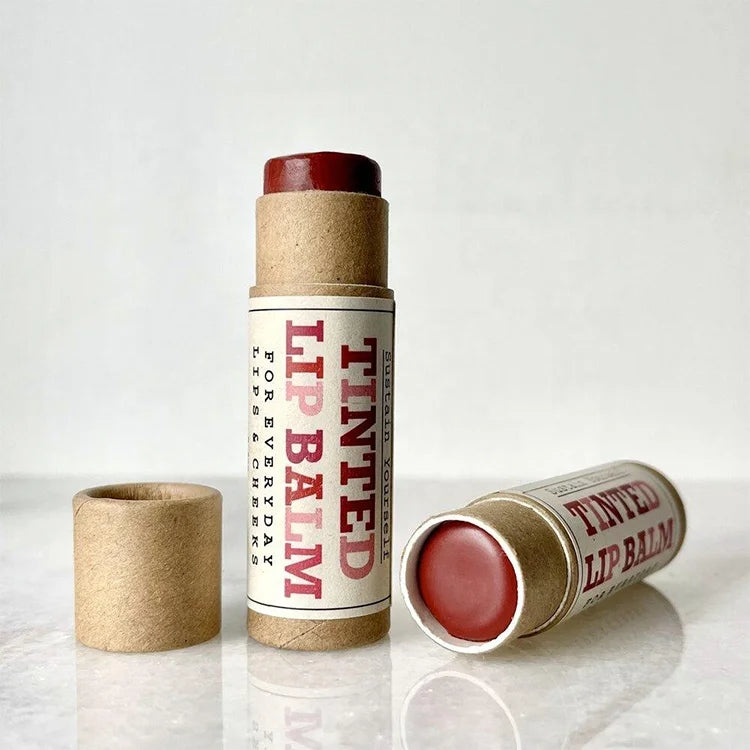 Eco Empty 0.3 Oz 20 G Packaging Kraft Paper Cardboard Tube for Lip Balm Deodorant Stick Container