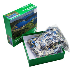 Custom Printing 68X48 High Quality Ulsteinvik Island 1000 Pcs Adulte Cardboard Jigsaw Puzzle Board Games