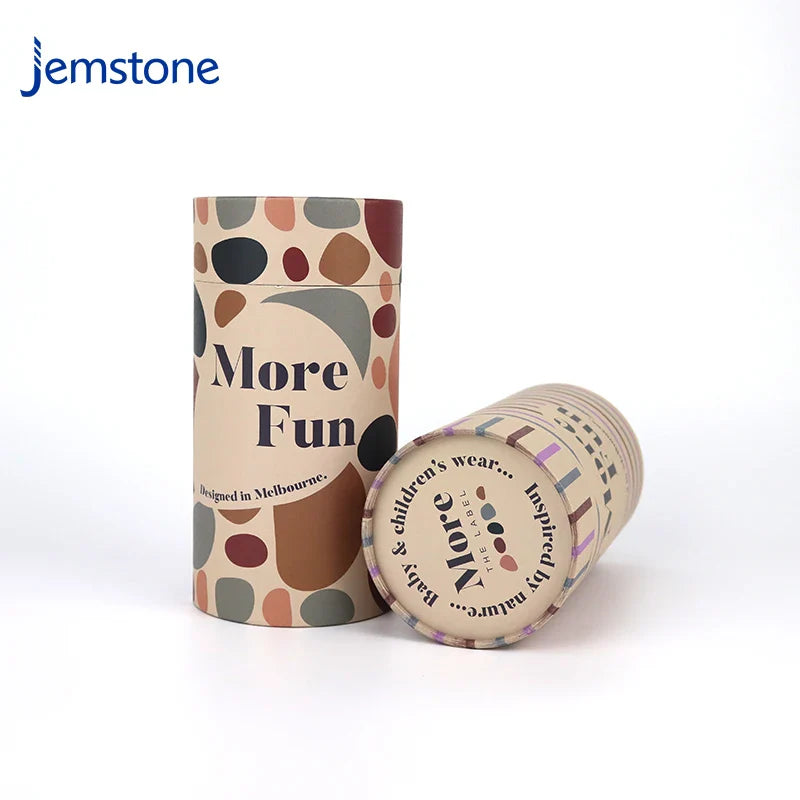 Eco-Friendly Cardboard Kraft Tube Paper Custom Scarves Clothes Cylinder Packaging Round Paper Tube for Shirt Packaging
