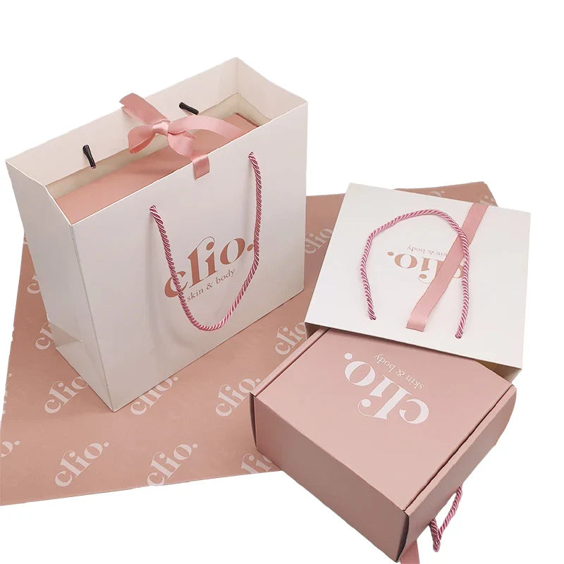 Free Sample Hot Pink Uv Logo Mystery Folding Carton Cardboard Parcel Delivery Custom Boxes Packaging for Shipping Box With Logo