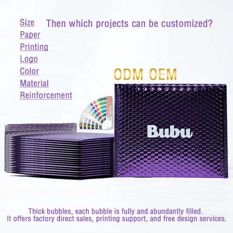 Custom Printed Bubble Mailers Wholesale, Multi-Color Options, Logo Your Brand, Safe Shipping Envelopes
