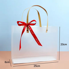 Plastic Makeup Cosmetic Clothes Transparent Gift Custom logo Printing PP Tote Shopping Bag